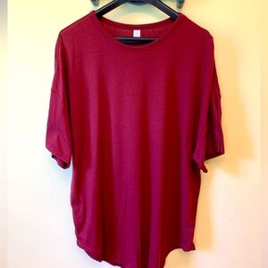Comfortable Oversized Burgundy XL Shirt